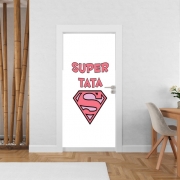 Poster de porte Cadeau pour une Super Tata