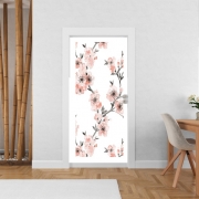 Poster de porte Cherry Blossom Aquarel Flower