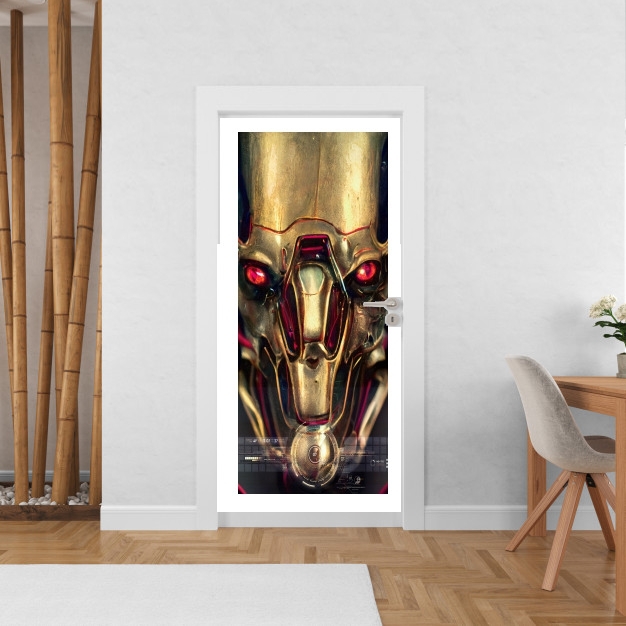 Poster de porte Cyborg head