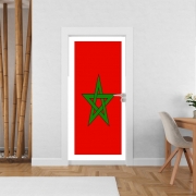 Poster de porte Drapeau Maroc