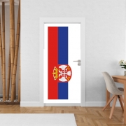 Poster de porte Drapeau Serbie