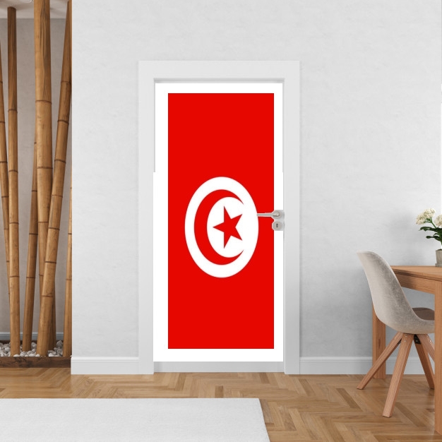 Poster de porte Drapeau Tunisie