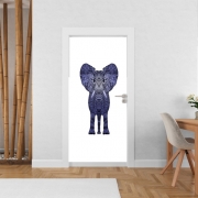 Poster de porte Elephant Blue