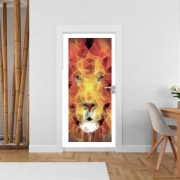 Poster de porte fractal lion