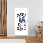 Poster de porte France Football Coq Sportif Fier de nos couleurs Allez les bleus