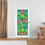 Poster de porte Frogs and leaves