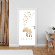 Poster de porte Gatsby Gold Glitter Elephant