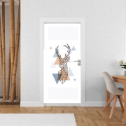 Poster de porte Geometric head of the deer