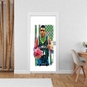 Poster de porte Giannis Antetokounmpo grec Freak Bucks basket-ball
