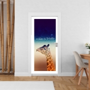 Poster de porte Giraffe Love - Droite