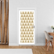 Poster de porte Glitter Triangles in Gold