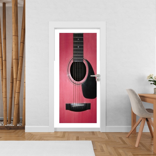 Poster de porte Guitare Rose