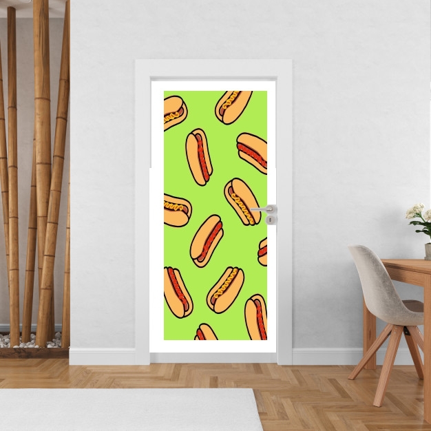 Poster de porte Hot Dog pattern