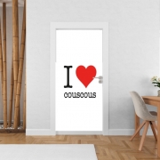 Poster de porte I love couscous - Plat Boulette