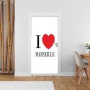 Poster de porte I love Marseille