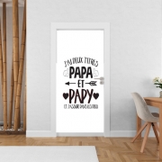 Poster de porte J'ai deux titres Papa et Papy et j'assure dans les deux