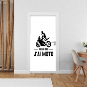 Poster de porte J'peux pas j'ai moto