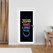 Poster de porte Jesus paints a smile in me Bible