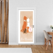 Poster de porte Les aristochats minimalist art