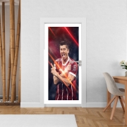 Poster de porte lewandowski football player