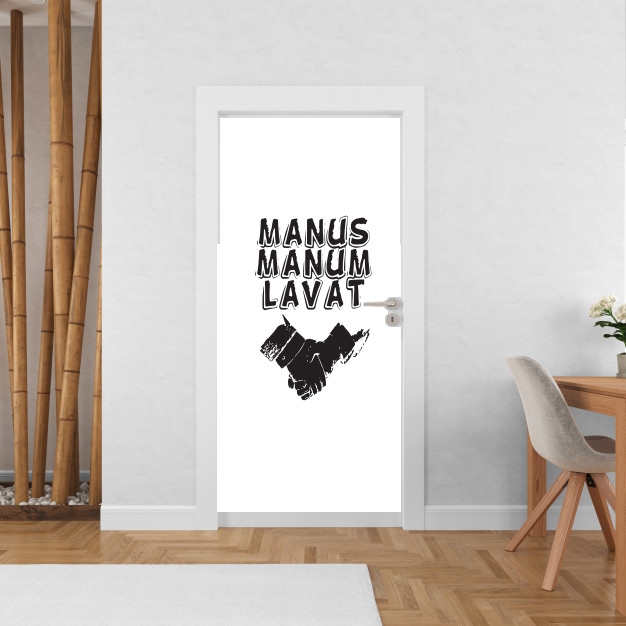 Poster de porte Manus manum lavat