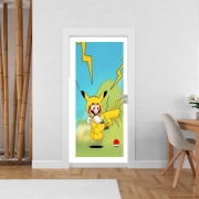 Poster de porte Mario mashup Pikachu Impact-hoo!