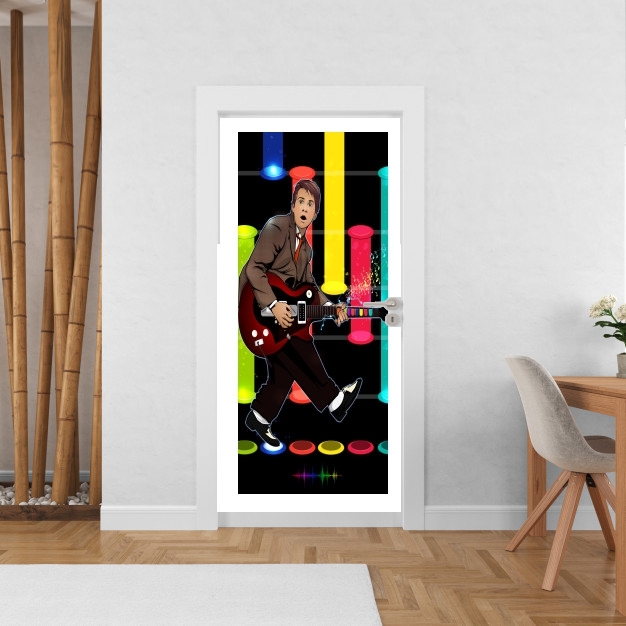 Poster de porte Marty McFly plays Guitar Hero