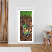 Poster de porte Minecraft Creeper Forest