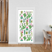 Poster de porte Minimalist pattern with cactus plants