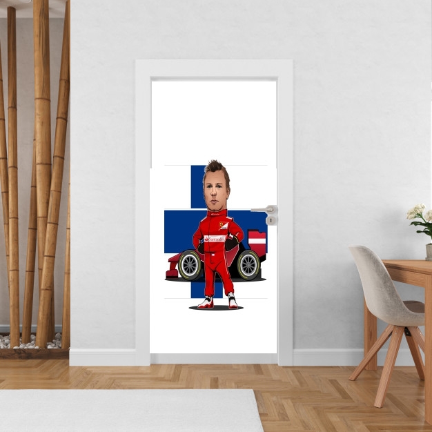 Poster de porte MiniRacers: Kimi Raikkonen - Ferrari Team F1