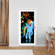 Poster de porte My little pony Rainbow Dash