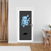 Poster de porte octopus Blue cartoon