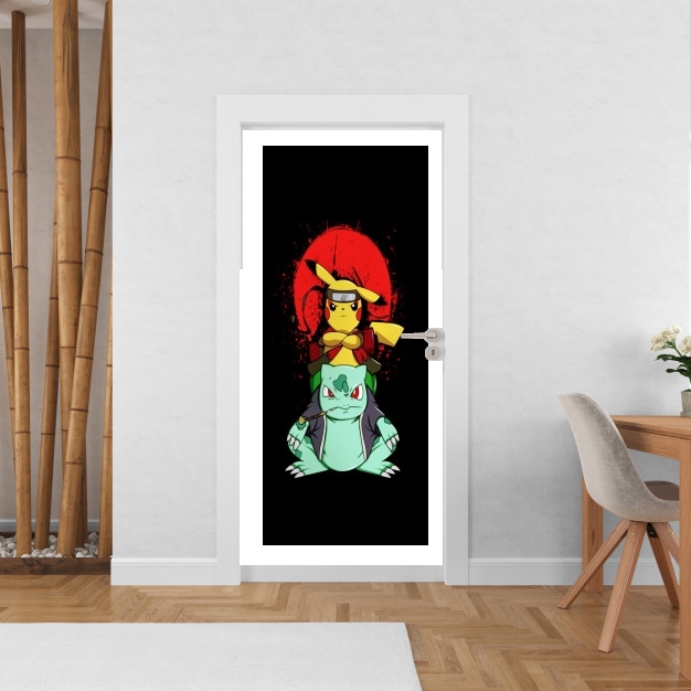 Poster de porte Pikachu Bulbasaur Naruto