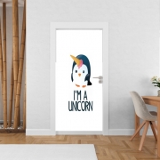 Poster de porte Pingouin wants to be unicorn