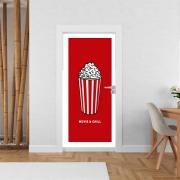Poster de porte Popcorn movie and chill