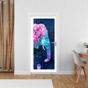 Poster de porte rainbow elephant