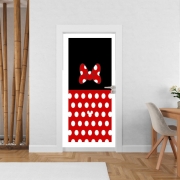 Poster de porte Red And Black Point Mouse
