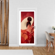 Poster de porte Sakura Asian Geisha