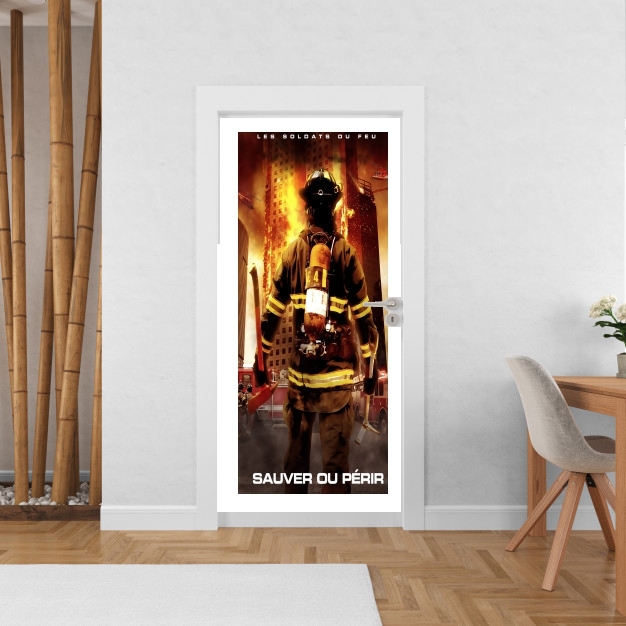 Poster de porte Sauver ou perir Pompiers les soldats du feu