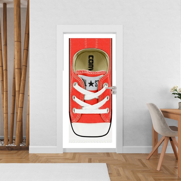 Poster de porte Chaussure All Star Rouge