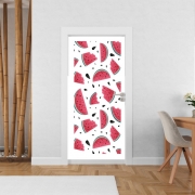Poster de porte Summer pattern with watermelon
