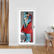 Poster de porte Superman And Batman Kissing For Equality