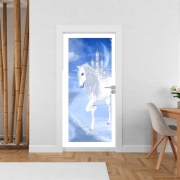 Poster de porte La licorne blanche