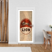 Poster de porte Vintage Gas Station Lion