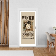Poster de porte Wanted Luffy Pirate