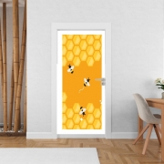 Poster de porte Yellow hive with bees