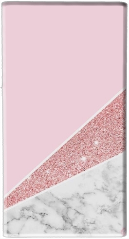 Batterie nomade de secours universelle 5000 mAh Initiale Marble and Glitter Pink