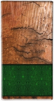 Mini batterie externe de secours micro USB 5000 mAh Natural Wooden Wood Oak