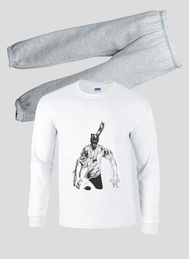 Pyjama enfant chainsaw man black and white