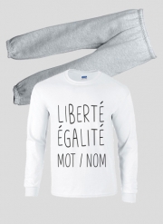 Pyjama enfant Liberté Égalité Personnalisable avec mot ou nom